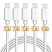 Price comparison product image Boost USB Chargers 3-Feet 6-Feet High Speed Charge & Sync Wire Heavy Duty Case Compatible for iPhone8 /X/ 7 / 6S / 5 / Plus + More-iPad(5-Pack) Classic White