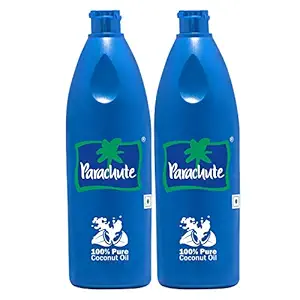 Parachute 100 % Pure Coconut Oil, 600 ml (Pack of 2)