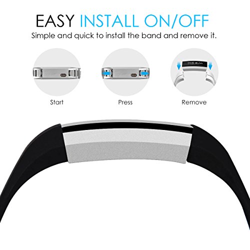 Bepack Fitbit Alta HR Armband,Silikagel Silikon Band Einstellbare Ersatzband für Fitbit Alta und Alta Heart Rate - 4