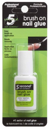 5 Second Nail Brush On Glue, 6-Gram
