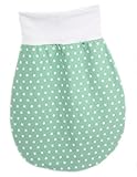 Schlafsack Strampelsack Pucksack LILAKIND Frühling/Sommer Sterne Mint Weiß