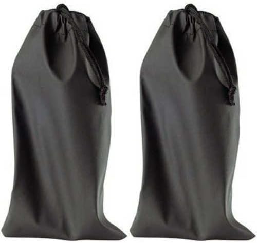 2x Black Drawstring Sunglasses Optical Frame Pouch Case
