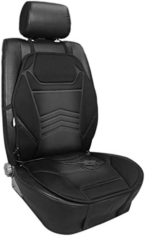 Universal 12V Heated Car Seat Cushion with Temperature Controller, Regulated Automobile Car Seat Warmer Cover Heating Pad Plug's Into Cigarette Lighter Perfect for Cold Weather and Winter Driving