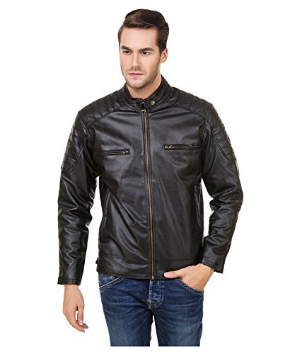 Zacharias Mens Pu Faux Leather Jacket RS.799 (80.00% Off) - Amazon
