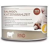 SALiNGO Katzenfutter nass, Rind PUR, getreidefrei (200g)