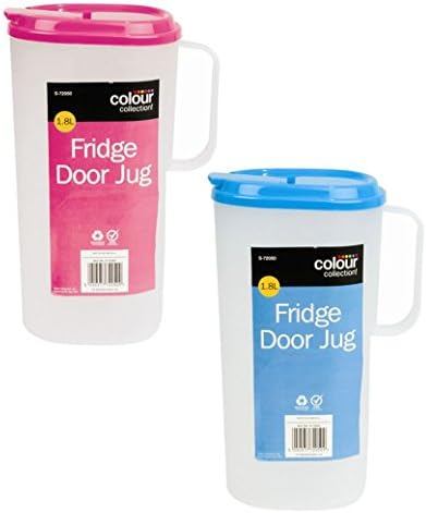 K1 Pink&amp;Blue Pack of 2 Fridge Door Jug 1.8L and FREE GIFT Lotmart pen per parcel