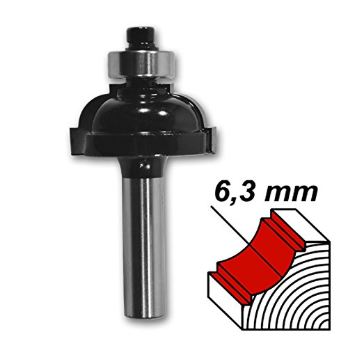 HM Profilfräser Holzfräser Fräser R1 6,3 mm D 28,5 mm Schaft 8 mm - RP-PF