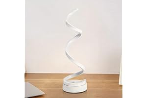 ELINKUME Dimmable LED Spirale Lampe de Table - 12W Protection des Yeux LED Courbe Lampe de Chevet (No2)