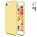 Price comparison product image Feyten iPhone 8/ iPhone 7 Case [with Free Tempered Screen Protector], Liquid Silicone Gel Rubber Soft Touch Cover Full Protective Case for iPhone 8/ iPhone 7 4.7" (Lemon Yellow)
