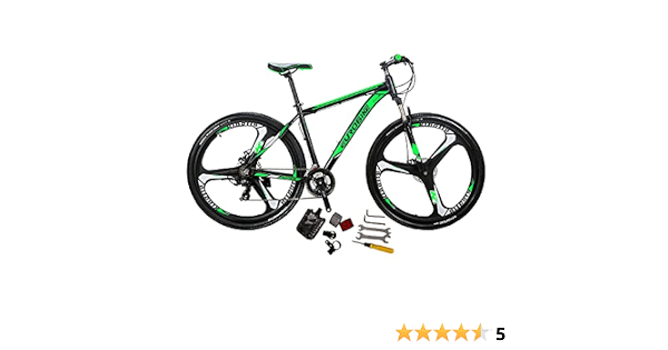 Eurobike Bikes X9 Aluminum Frame Mountain Bike 29 Inches 3-Spoke Wheels 21  Speed Dual Disc Brake Bicycle Black Green : Amazon.co.uk: Sports \u0026 Outdoors