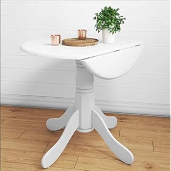Small Dining Table White Round Furniture Butterfly Drop Leaf