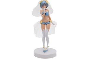 Hilloly Rem Figure, Re: Zero Starting Life in Another World - Figure Rem, 25CM Anime Figure, Wedding Dress Rem Figure, PVC Desktop Collection Ornament Gift Decoration