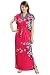 Be You Fashion Women Serena Satin Rani color Floral Printed Kaftan Nightgown RS.576.00