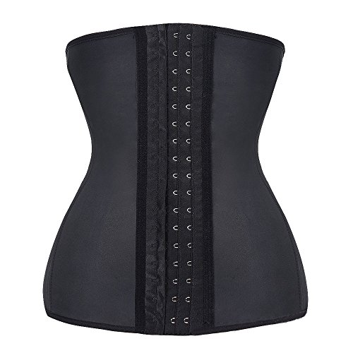 Preisvergleich Produktbild TYERY Verstärkte Gummikorsett Sexy Shapewear Fettverbrennung Bauch,Schwarz,XXL