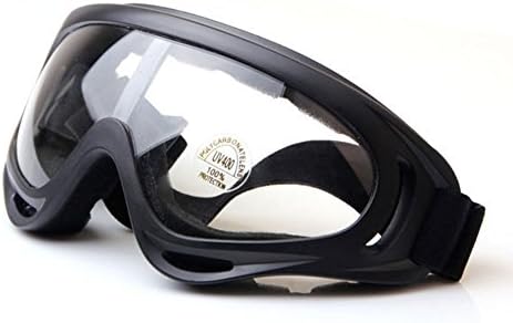Yomeni Adjustable UV Protective Outdoor Glasses Motorcycle Goggles Dust-proof Protective Combat Goggles Military Sunglasses Outdoor Tactical Goggles to Prevent Particulates (Clear lens)