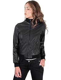 D'Arienzo - G155 &bull; Colore Nero &bull; Bomber in Pelle Nappa Effetto Liscio