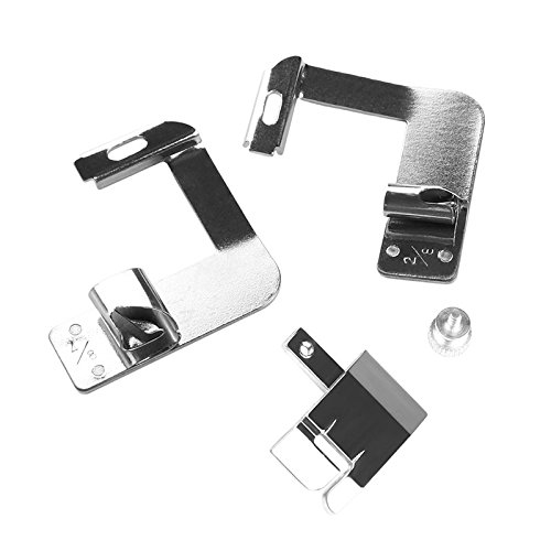 ONEVER Zink Legierung gerollt Hemmer Presser Fuß für Bruder Sänger Necchi Elana Janome Nähmaschine, 8pcs in 1 Satz - 4