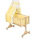 TecTake Complete baby crib bedding set canopy fits rocking / swinging cradle - different colours - (Yellow)