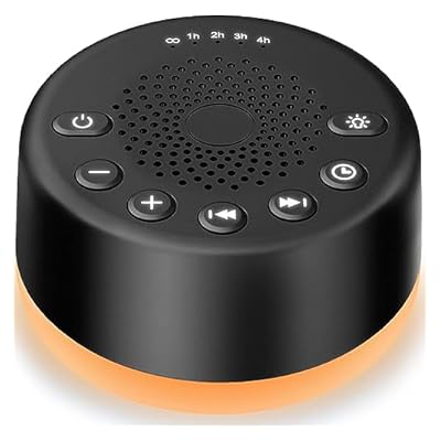 Easysleep Sound White Noise Machine With 25 Soothing Sounds And Night Lights With 32 Levels Of Volume 5 Timers Memory Function For Adults Babies And Kids (black)