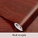 Produktbild PVC Vinyl Holzmaserung Kontakt Papier Für Küchenschränke Shelf Liner Kleiderschrank Tür Aufkleber Wasserdicht Selbstklebende Tapete-in Tapeten Von Heimwerker Rot Ahorn 60 cm X 3 mt