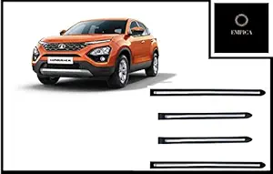Empica Side Door Cladding Beading Black Door Protector with Chrome Strip for Tata Harrier