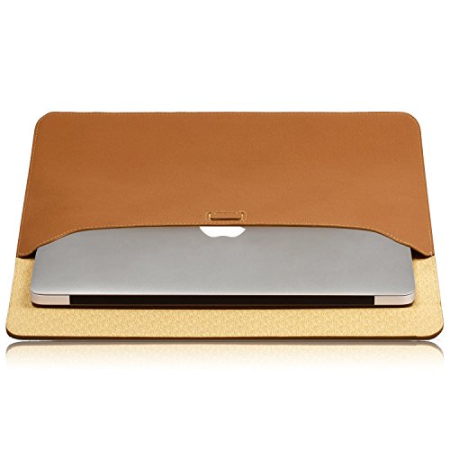 OMOTON Ledertasche/ Hülle für MacBook Air 11 zoll mit Halter, braun - 9