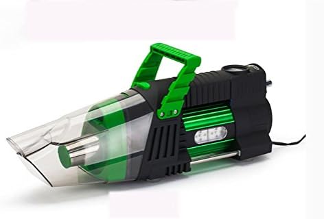 LEAJIA 5-in-1 Handheld Auto Car Vacuum 12V/180W Car Vac Wet Dry Tire Inflator Pump Pressure Gauge with LED Light , green