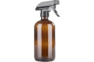 ASTRQLE Bottiglie spray vuote in vetro ambrato da 500 ml, ricaricabili, con manico a grilletto, regolabile, per soluzioni di pulizia, oli essenziali, piante