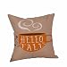 Produktbild Home Decor Kissen Fälle,FORH Halloween Theme Elegant Artsy muster Drucken Sofa Kissenbezug Zuhause Flachs Bett Kissenbezug (G)