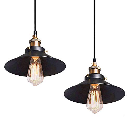 LANTU CREATIVE Industrial Chandelier Retro Pantalla de 8.5 pulgadas Moda Retro Industrial Edison Chandelier Metal Art Decoration (2pcs)