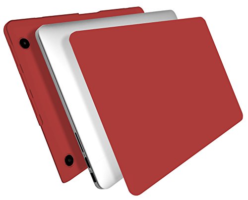 MyGadget Macbook Pro Retina 13 Zoll *gummierte Schutz Hülle* (Ende 2012 - Mitte 2016 Modelle) Plastik Schutzhülle Gummi Hartschalen Cover Bordeaux Rot