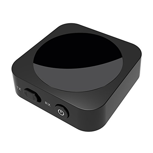 FirstE Bluetooth 4.2 trasmettitore Ricevitore,aptX Bassa latenza 3,5mm Adattatore Audio Bluetooth per la TV PC Stereo Home Auto MP3 Player,Associazione 2 Cuffie Bluetooth/Casse Contemporaneamente
