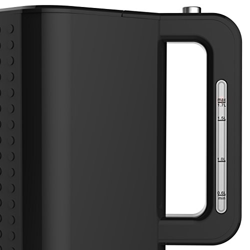 Limee 2200W 1.7 Liter schnurlos Elektro schnelle Kochen Krug Punkte Entwurf Kessel black - 4