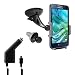 Produktbild kwmobile Flexible KFZ Halterung für > Samsung Galaxy A3 (Version 2015) < - PKW Auto Halter für Scheibe und Lüftung + Ladegerät