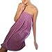 TopTie Women's Microfiber Terry Towel Bath Spa Wrap Set Body Wrap & Hair Towel - Navy Blue,S