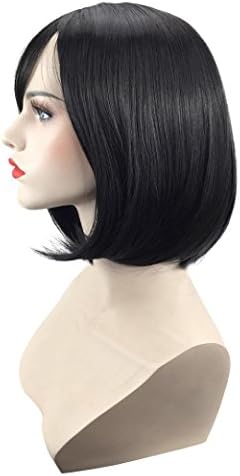 WINWINTOM Bob Style Wig Women's Short Straight Full Hair Wigs Cosplay Party Neat Bangs (Multicolor 2#)