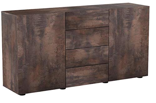 Vladon Buffet Commode Massa en Coloris Acier Antique