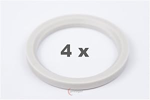 4 x pneugo! Bagues de centrage pour jantes alu 76.0 mm - 60.1 mm