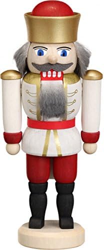 Nutcracker figure christmas advent smaller Nutcracker King white wooden Erzgebirge wooden art handmade 12 cm