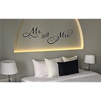 *NEU* Wandaufkleber/Wandtattoo/Wandsticker - Spruch f. Schlafzimmer ***Mr. and Mrs.*** (Größen.- und Farbauswahl)