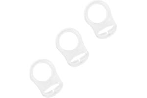 GREHGE Neoreser 3 Pcs Anillo de Botón de Silicona, Anillo Silicona Chupete, Anillo Adaptador Chupete, Adaptador de Anillo de Chupete, Bebé Clips Porta Adaptador, Transparente