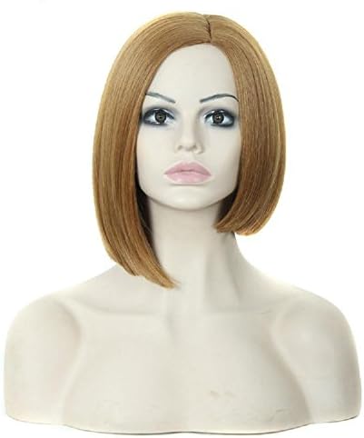 Meydlee Wig Fashion Personality Bob Wig Women Short Blonde Straight Hair Wig