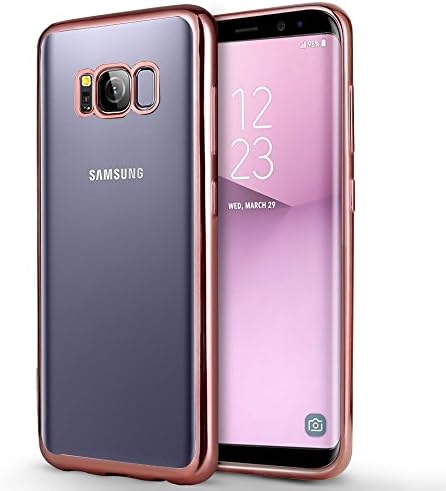 Samsung Galaxy S8 Plus case , ikalula Galaxy S8 Plus cover Ultra Thin Slim Premium Soft Gel Silicone TPU [Drop Protection] Bumper Case [Anti-Scratch] Protective Case Cover for Galaxy S8 Plus - Rose