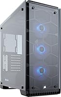 Corsair CC-9011098-WW Crystal Series 570X RGB Kompakt Mid-Tower ATX Gehäuse mit gehärtetem Glas und RGB-Lüftern schwarz
