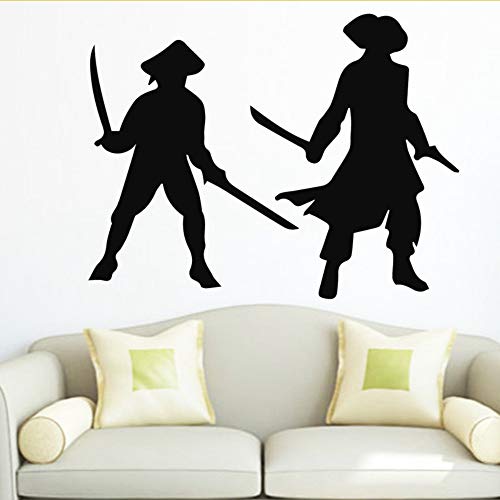 Preisvergleich Produktbild zlhcich Ritter Krieger Wandaufkleber Kinderzimmer Wohnzimmer Lego Mittelalterlichen Drachen Slayer Schwert Solider Armee Wandtattoo Schlafzimmer Vinyl Decor 58 * 44 cm