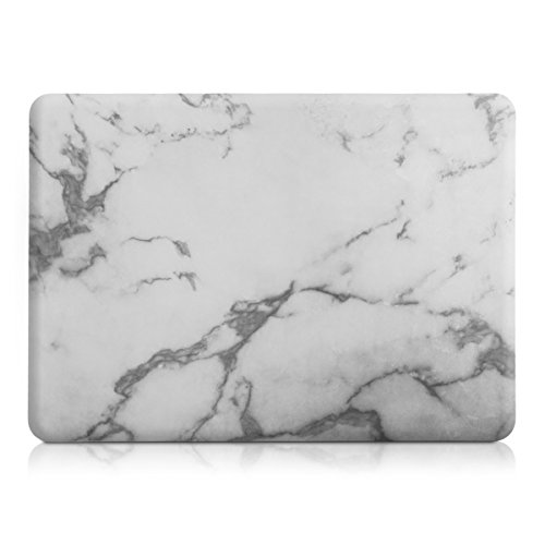 kwmobile Hardcase Laptop Hülle für Apple MacBook Air 13″ (ab Mitte 2011) – Marmor Design Weiß Schwarz dünne gummierte Schutzhülle Cover Case Tasche - 2