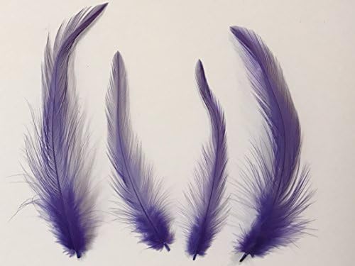 Flynscotsman Tackle DARK LILAC ROOSTER/COCK HACKLES 50 FEATHERS FLY TYING MATERIALS LOOSE NO CAPE FISHING