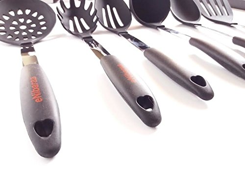 eNibaraa Küchenutensilien Silikon und Edelstahl 8-Teiliges Set, Küchenhelfer - 4