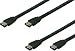 Produktbild 2x LogiLink e-SATA Kabel extern mit Sicherungslasche 1m schwarz