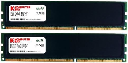 Komputerbay 16GB (2x 8GB) 240 Pin 1600MHz PC3-12800 DDR3 DIMM Memory Module